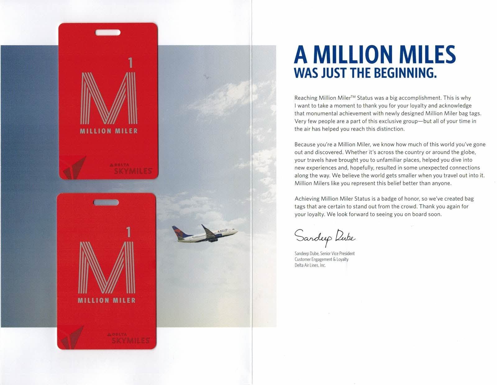 My Million Miler bag tags